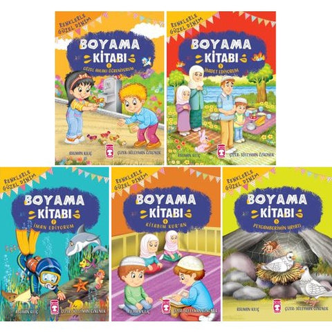 Renklerle Güzel Dinim Boyama Kitabı Set (5 Kitap)