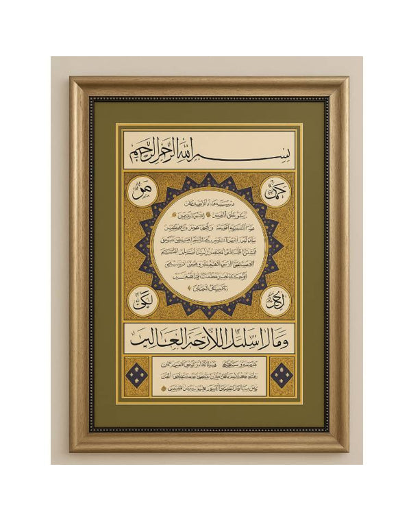 Hilye-I Şerif – Osmanlı Hatlı Tablo (35x50cm)