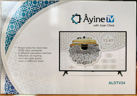 AYiNE TV with Azan Clock (Ezan Saati) - Smart TV -24"