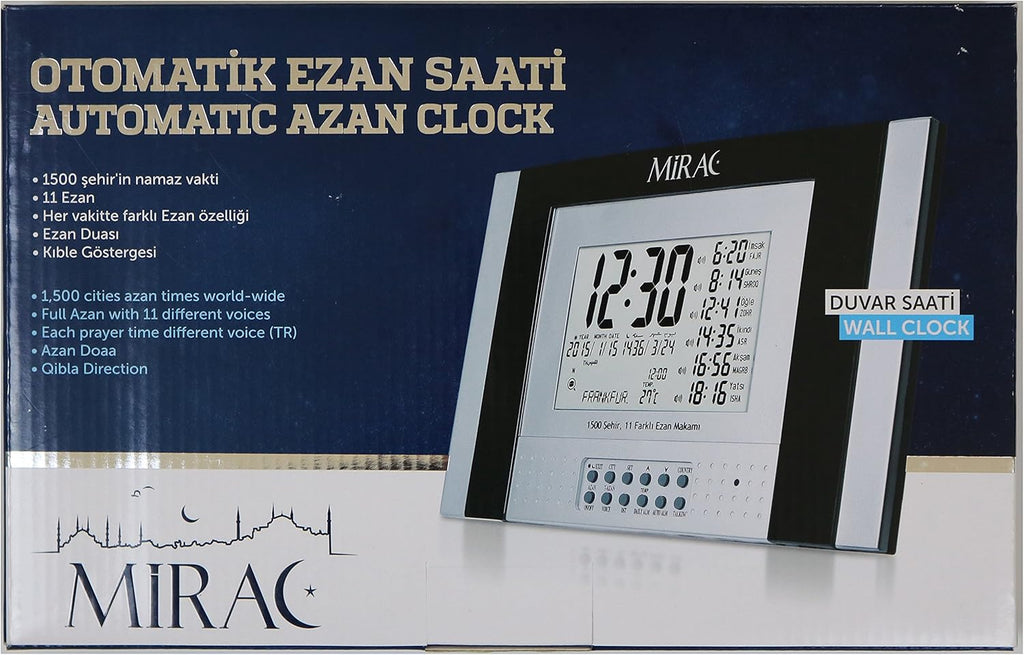 MIRAC AUTOMATISCHE EZAN AZAN WANDUHR Uhr EZAN SAATI