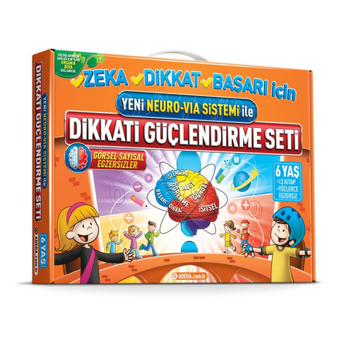 Dikkati Güçlendirme Seti 3 Kitap (6 Yaş) (Yeni Neuro-Via Sistemi ile)