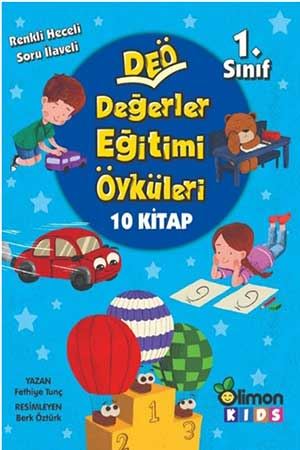 1.Sinif  Değerler Eğitimi Öyküleri 10 Kitap Limon Kids Yayınları