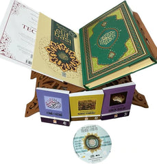 KU'RÂN-I KERİM SETİ (Kur'ân-ı Kerim, Rahle , Elifba , Tecvid , 3 adet cep kitabı , Kısa Sûreler CD'si )