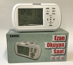 ERATEC Ezan Saati Otomatik Automatische Azan Uhr AZ-6500 Silber Islamic Azan